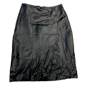 Black Leather Skirt 8 fully lined